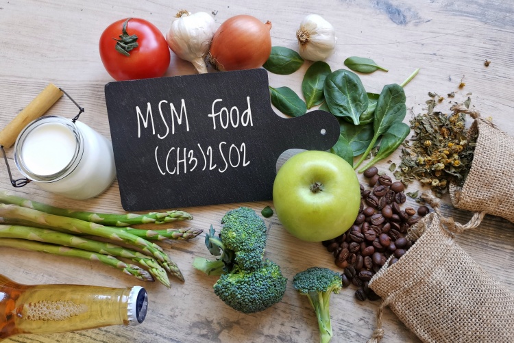 Foods high in methylsulfonylmethane with chemical structural formula of MSM (dimethyl sulfone). Foods that naturally contain sulfur or MSM. Natural sources of methylsulfonylmethane.